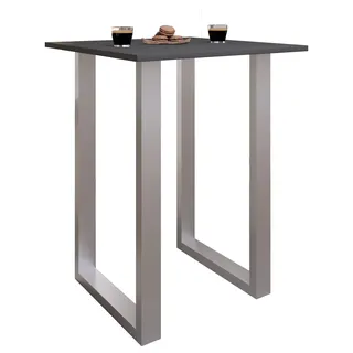 VCM Bartisch Xona ca. 80x102x50 cm Anthr./Silber