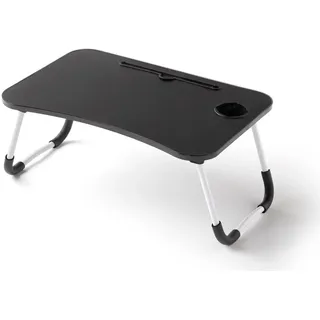 KitHome Basic Laptop-Tisch, Holzwerkstoff Eisen, Schwarz, Mediano