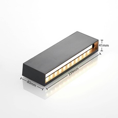 Bild von LED-Außenwandleuchte Jarte, 24 cm, down, dunkelgrau