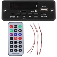 ASHATA MP3-Decoder-Karte, MP3-Bluetooth-Decoder-Karte Digital Display Amplifier Player-Modul 2x3W Schwarz Zubehör, Unterstützung für MMC/Speicherkarte/MMA-Karten, USB-Schnittstelle