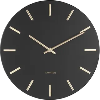 Karlsson - Wanduhr Charm - Schwarz - Ø30cm - Schwarz