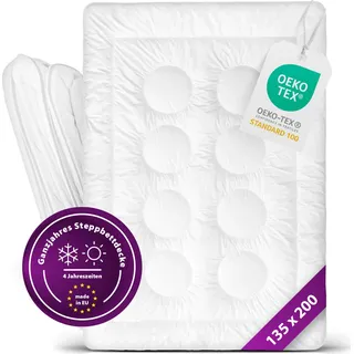 Deluxe Steppbettdecke Hotelqualität 135x200cm Allergiker geeignet 4 Jahreszeiten