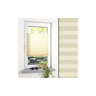 Klemmfix Plissee verspannt 40 x 130 cm beige