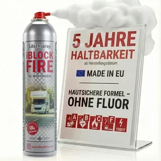notlok Safety Work 600ml Feuerlöschspray, Feuerlöscher von Feuer: A B C E F
