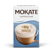 MOKATE® Cappuccino Chocolate | 160g mit Magnesium | Instantkaffee Kaffeegetränk Instantkaffee Samtig und Aromatisch Cremiger Getränk Getränkepulver aus löslichem Bohnenkaffee