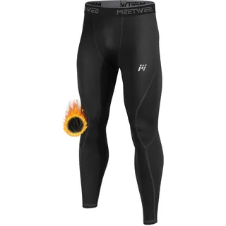 MEETWEE Thermounterhose Herren, Thermounterwäsche Lange Unterhose Winter Leggings Funktionsunterwäsche Skiunterwäsche Warme Unterwäsche Männer