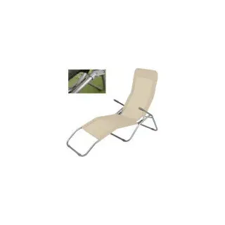 Siestaliege Kippliege Sonnenliege Strandliege Gartenliege klappbar beige - Beige