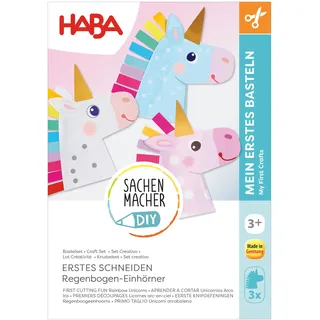 HABA Erstes Schneiden Regenbogen-Einhörner Bastelset