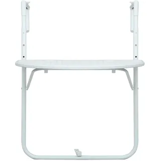 vidaXL Balkon-Hängetisch Weiß 60x64x83,5 cm Kunststoff Rattan-Optik - Weiß