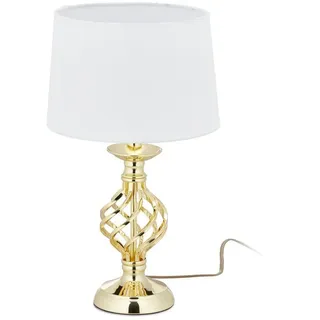 Relaxdays Tischlampe Gold