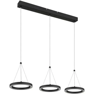 Globo Led-Hängeleuchte , Schwarz, Weiß , Metall, Kunststoff , 193 mm , länglich , 20x120x82 cm , Ce , 3 Helligkeitsstufen , Lampen & Leuchten, Innenbeleuchtung, Hängeleuchten, Pendelleuchten