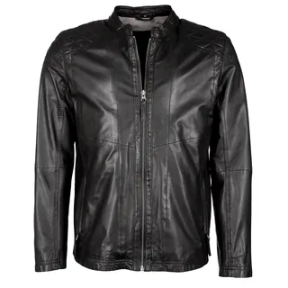 Lederjacke JCC "Lederjacke Lucas", Herren, Gr. XL, schwarz, Obermaterial: 100% Schafsleder sheepskin. Futter: 100% Baumwolle CO., Jacken Lederjacke