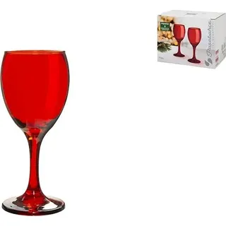 6 Imperial-Gläser aus rotem Glas, 19,5 cl - Bunt
