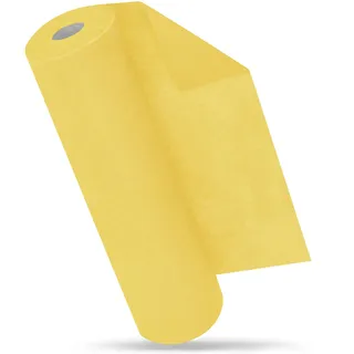 MODERNO Vlies Tischläufer Gelb, Tischband Pastell Gelb, Moderner Tischläufer für Outdoor und Festliche Dekoration, 30 cm x 25 m