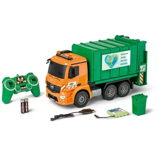 CARSON RC-Nutzfahrzeug MB Arocs Müllwagen 1:20 RTR grün (500907672)