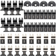 Bild von 50x Sägeblatter Oszillierendes Zubehör Set HCS+Edelstahl Multitool Segmentsägeblatt 1-3/4 Zoll 1-3/8 Zoll 3-1/2 Zoll Multifunktionswerkzeug Zubehör Set