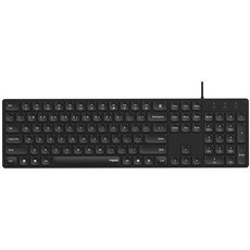 RAPOO Keyboard NK8020 Wired USB Black - Tastaturen - Nordisch - Schwarz