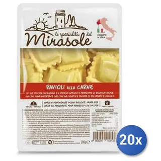 20x Multipack Mirasole Fleisch Ravioli 200 Gr Ohne Kühlung