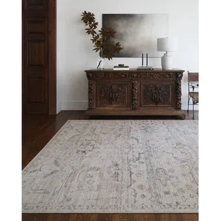 Livabliss x Becki Owens Marlene Vintage Design – Für Wohnzimmer, Essbereich & Küche 160x213 cm, Traditioneller Multicolour Boho Stil, Pflegeleichter Flor, Bohemian Großformat, Creme, Blau & Rost