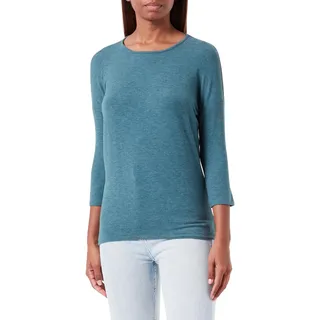 Only Damen Top ONLGLAMOUR 3/4 TOP Grösse XS S M L XL Schwarz Weiss Rosa Grün, Größe:L, Farbe:Deep Teal Melange 15157920