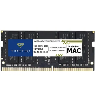 Timetec 16GB kompatibel für Apple DDR4 2666MHz für Mitte 2020 iMac20,1/20,2/Mitte 2019 iMac19,1 27 Zoll mit Retina 5K Display, Ende 2018 Mac mini (8,1) PC4-21333/PC4-21300 SODIMM-MAC-RAM-Upgrade
