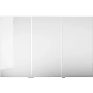 burgbad Eqio Spiegelschrank mit LED-Aufsatzleuchte, 3-türig, mittlerer Türanschlag rechts, 1200x800x170mm, SPGS120LF6582, Korpus: Weiß Matt
