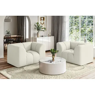 Sessel HOME AFFAIRE "TUURE Verlässliche Qualität, moderne Steppung, Breite 134cm", beige (creme), B:134cm H:81cm T:94cm, 100% Polyester, Sessel, Sessel, Bubble Optik, hoher Sitzkomfort, Wellenunterfederung