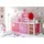 Hochbett Malte 90 x 200 cm Kiefer massiv weiß pink