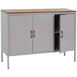 Mendler Sideboard 90 x 120 x 40 cm grau
