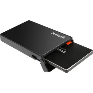 Inateck Festplattengehäuse 2,5 Zoll USB 3.0 für 7/9.5mm SATA SSD und HDD mit USB3.0 Kabel, UASP unterstützt, keinen zusätzlichen Treiber benötigt, Werkzeugloses Externe SSD Gehäuse