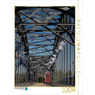 CALVENDO Puzzle Alte Elbruecke ueber die Suederelbe, Hamburg, Deutschland | 1000 Teile Lege-Größe 64x48cm Foto-Puzzle für glückliche Stunden