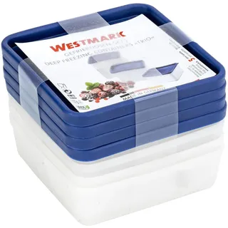 Westmark Frischhaltedosen-Set Trio 3,6 cm hoch weiß, blau 0,25 l, 4 St.