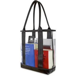 Ambibtion - transparente Bibliothek Tasche Shopper durchsichtig (transparent)