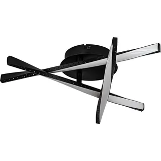 EGLO LED Deckenleuchte Adeje minimalistische Deckenlampe | aus Metall in schwarz und Kunststoff in weiß, Lampe Decke für Wohnzimmer, Schlafzimmer und Flur, warmweiß, 41,5 x 36,5 cm