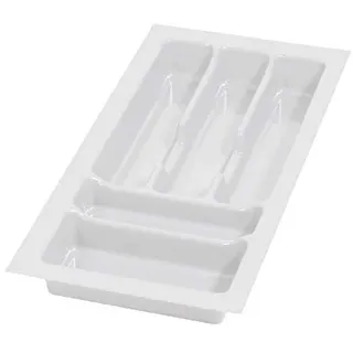 ALUSFERA Besteckkasten für Schubladen 30cm – Schubladen Organizer mit Fächeraufteilung – Hochwertiger Schubladen Organizer Küche für Mehr Ordnung – Anpassbar und leicht zu reinigen - 230x490mm Weiß