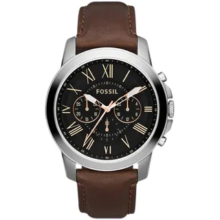 Fossil Grant Quarz Leder 44 mm FS4813