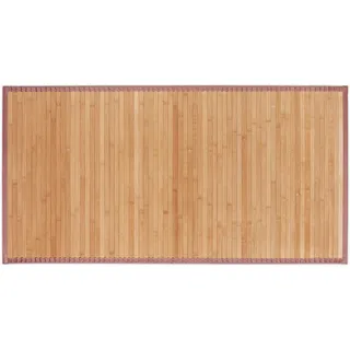 Relaxdays Bambusmatte, 61x122cm, feuchtigkeitsresistent, rutschfest, Bambus Fußmatte Bad, Flur, Küche, Badteppich, Natur, 10024084_1382