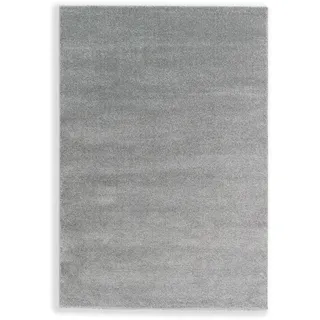 SCHÖNER WOHNEN-Kollektion Teppich "Pure 190" rechteckig 21 mm Höhe Wohnzimmer, Schlafzimmer, uni, leichter Glanz, robuster Kurzflor, silberfarben