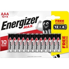 Energizer Max Batterien AAA, 16 Stück, E300125703, chrom