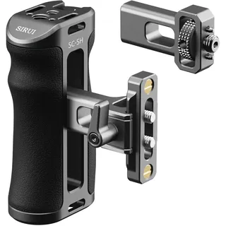 SIRUI Seitenhandgriff, Side Handle für Kamerakäfig, Zwei Befestigungsmöglichkeiten, NATO-Schiene, Fixierschraube, 3/8"-16 Schraube, 1/4"-20 Schrauben, rechts/Links verwendbar (SC-SH)