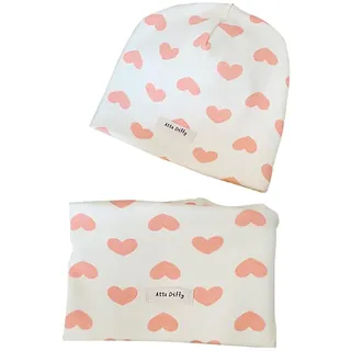 VUCDXOP Baby Kinder Baumwolle Mütze Schal Set Winter Jungen Mädchen Beanie Hüte + Schlauchschal 2er Set Herbst Winter Weich Baumwolle Beanie Mütze Hut Halstuch Rundschal Nackenwärmer Set