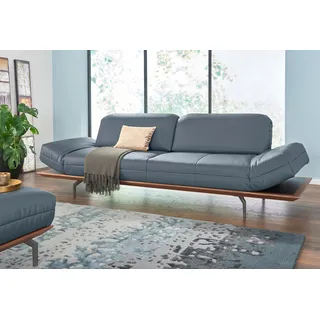 Creation BY ROLF BENZ 3-Sitzer "CR.420, Designsofa, Loungesofa" in 2 Qualitäten, Holzrahmen in Eiche Natur oder Nußbaum, Breite 232 cm, blaugrau 534, 73