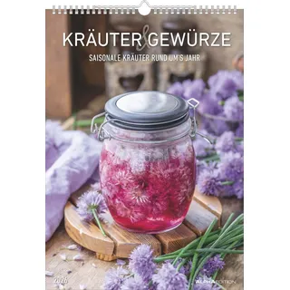 Neumann Kräuter & Gewürze 2026 - Bildkalender A3 (29,7x42 cm) - Herbs & Spices - mit Feiertagen (DE/AT/CH) und Platz für Notizen - Wandplaner - Küchenkalender