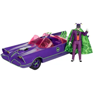 McFarlane Toys DC Retro Batmobil & The Joker (Batman 66') 2 Stück, Gold Label, Amazon Exclusive