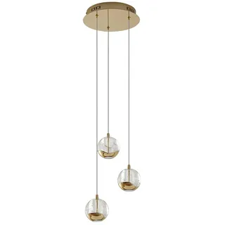 Lucande LED Pendelleuchte Hayley (Modern) in Transparent aus Glas (3 flammig,) - Hängelampe Esstischlampe Hängeleuchte Wohnzimmerleuchte