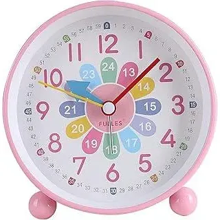 Wecker, Kinderwecker Digital Ohne Ticken, Lautloser Lernwecker Lernuhr Kinderuhr Kompak Analog Wecker für Jungen und Mädchen - Reisewecker mit Nachtlicht, Snooze und Batteriebetrieben