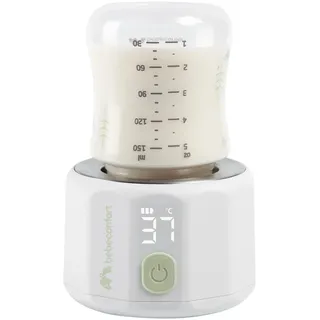 Bebeconfort Digitaler Kompaktflaschenwärmer, Flaschenwärmer baby für unterwegs, kompakt L6,5 x B6,5 x H8 cm, leicht im Gewicht (280 Gramm), digitale Anzeige, langlebiger Akku, Temperaturregelung