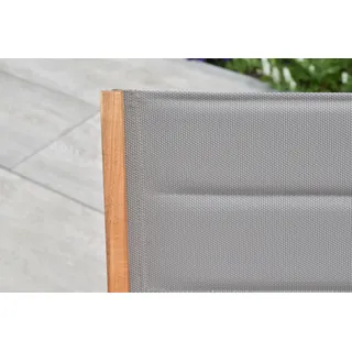 Merxx Gartensessel 2er Set Acapulco, gepolstert, klappbar- Akazie/Textil - Braun, Grau