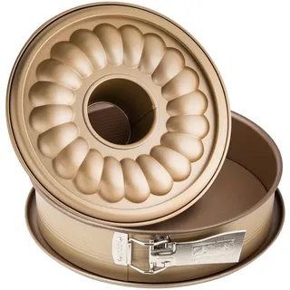 Springform , Goldfarben , Metall , rund , 6.5 cm , antihaftbeschichtet , Backen & Backzubehör, Backformen, Springformen