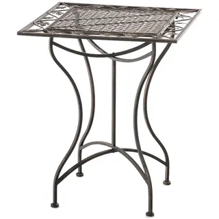 CLP Gartentisch eckig 60/60/72 cm Metall Bronze , Bronzefarben , 60x72x60 cm , Gartenmöbel, Gartentische